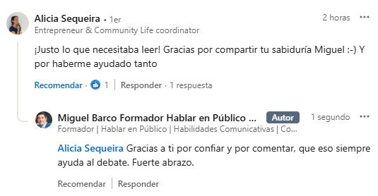 Testimonio original de Alicia Sequeira